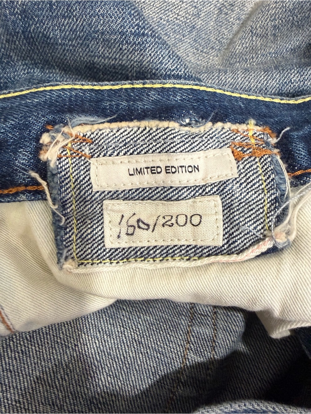 LIMITED NWT R13 Cuffed Crossover Straight Leg Jeans Estin Selvedge Blue Sz 28 - Picture 13 of 15